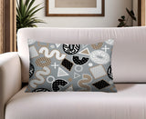 Zyra Abstract Reversible Indoor/Outdoor Lumbar Pillow