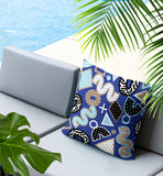 Zyra Abstract Reversible Indoor/Outdoor Square Pillow