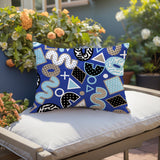 Zyra Abstract Reversible Indoor/Outdoor Lumbar Pillow