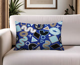 Zyra Abstract Reversible Indoor/Outdoor Lumbar Pillow