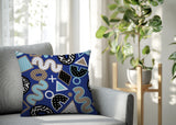 Zyra Abstract Reversible Indoor/Outdoor Square Pillow