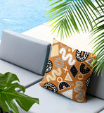 Zyra Abstract Reversible Indoor/Outdoor Square Pillow