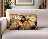 Zyra Abstract Reversible Indoor/Outdoor Lumbar Pillow