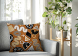 Zyra Abstract Reversible Indoor/Outdoor Square Pillow