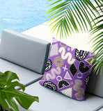 Zyra Abstract Reversible Indoor/Outdoor Square Pillow
