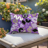 Zyra Abstract Reversible Indoor/Outdoor Lumbar Pillow