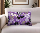 Zyra Abstract Reversible Indoor/Outdoor Lumbar Pillow