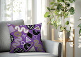 Zyra Abstract Reversible Indoor/Outdoor Square Pillow
