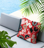 Zyra Abstract Reversible Indoor/Outdoor Square Pillow