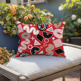 Zyra Abstract Reversible Indoor/Outdoor Lumbar Pillow