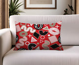 Zyra Abstract Reversible Indoor/Outdoor Lumbar Pillow