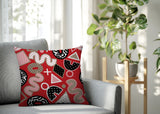 Zyra Abstract Reversible Indoor/Outdoor Square Pillow