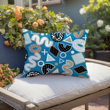 Zyra Abstract Reversible Indoor/Outdoor Lumbar Pillow