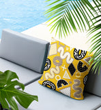 Zyra Abstract Reversible Indoor/Outdoor Square Pillow