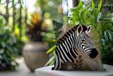 Zyri Zebra Lumbar Indoor/Outdoor Throw Pillow