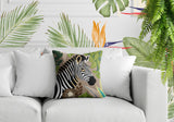 Zyri Zebra Lumbar Indoor/Outdoor Throw Pillow