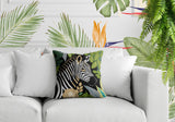 Zyri Zebra Lumbar Indoor/Outdoor Throw Pillow