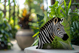 Zyri Zebra Reversible Indoor/Outdoor Square Pillow
