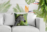Zyri Zebra Lumbar Indoor/Outdoor Throw Pillow