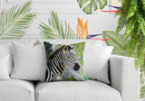 Zyri Zebra Reversible Indoor/Outdoor Square Pillow