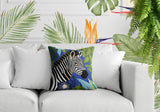 Zyri Zebra Lumbar Indoor/Outdoor Throw Pillow