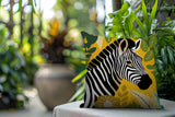 Zyri Zebra Reversible Indoor/Outdoor Square Pillow
