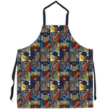 African American Woman Fashion Apron, African American Gift, Woman Illustration Apron, Gardening Apron, Black Girl Magic Face Print, ulli, ullihome, buy black, black owned, melanin art, afro gifts, black girl magic, strong black woman, african art, african american woman