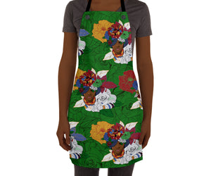 Floral Woman Illustration Apron