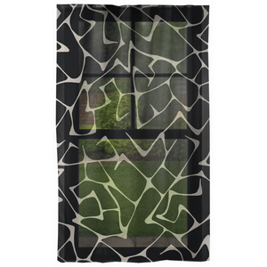 Abstract Black and Beige Curtain