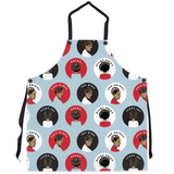 African beauty shop sign kitchen or garden apron. African American Queen Apron, African American Gifts , Gardening Apron, Black Girl Magic, Face Print, ullihome, ulli, melanin art, bgm art, black girl magic, nubian sista, nubian queen, strong black woman, afro gifts, african american woman