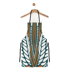 Abstract Leaf, Boho Print Apron, Scandi Apron, Bold Graphic Print Apron, ulli, ullihome, buy black, black owned, gardening, scandi leaf, abstract leaf, minimalist, bgm art, afro gifts, black girl  magic, bgm art, black gifts, black mothers, mothers gifts, mothers day, strong black woman, african art, african american art