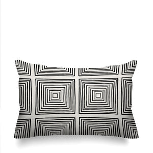  minimalist mid century modern pillow cover, Abstract Bohemian Pillow Cushion, Hand Drawn Line Pillow, ulli, ullihome, buy black, black owned, throw sham, pillow cover, living room decor, bedroom decor, office decor, african art, african american art, woman art, feminist art, black girl magic, bgm art, melanin art, spun polyester, cotton twill, machine washable, made in the u.s.a