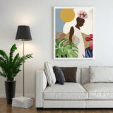 Black Girl in Flower Garden Wall Art