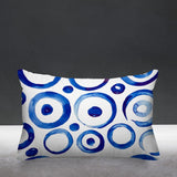 Blue Indigo geometric water color Decorative Pillow Cover. Blue and White Decorative Cushion, African Fabric, Blue and White Geometric Pillow, Geometric Indigo Watercolor Lumbar Pillow, Navy Diamond Pillow Cover, Indigo Cushion, Abstract Floral Fabric Pillow Cover, ulli, ullihome, throw sham, pillow cover, living room decor, bedroom decor, office decor, melanin art, bgm art, black girl magic, african art, african american art