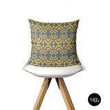 Purple Beige and Blue African Queen Pillow Cover. Nefertiti Pillow Cover, Black Princess Throw Pillow, Egyptian Art, Melanin Art, Geometric Pillow Cover, bgm art, black girl magic, woman art, african art, african american art, buy black, black owned, ulli, ullihome, living room decor, bedroom decor, office decor, bgm art