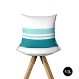 Turquoise African Wax Print Decorative Cushion Pillow Cover, Geometric Chevron Pattern Pillow Cover, Blue and White Aqua Decorative Cushions, Boho Tribal Pillow Throws, throw shams, pillow cover, living room decor, office decor, bedroom decor, bgm art, woman art, buy black, black owned, ulli, ullihome, melanin art, black girl magic