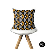 Black, Gold and White African Fabric Decorative Cushion Pillow Cover, African Tribal Cushion Cover Euro Sham, Black and White Geometric Decorative Cushion, Boho Tribal Pillow Throws, Black and Gold Throw Pillow, African Fabric Black and White Geometric Mix and Match Pillow, Ankara Fabric Tribal Pillow, Diagonal Pillow, ulli, ullihome, bgm art, sista art, buy black, living room decor, bedroom decor, black owned, black woman art, feminist art, melanin art, melanin popping