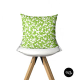 Chartreuse Lime Green Floral Foliage Decorative Cushion Pillow Cover, Green Tropical Leaf Cushion Cover Euro Sham, Lime Green Decorative Cushion, Geometric Sage Boho Tribal Pillow Cover Throws, Green Floral Throw Pillow, Tropical Green Leafs Mix and Match Pillows, chartreuse foliage Pillow Cover, Green Adire Tribal Pillow Cover, ulli, ullihome, buy black, black owned, melanin art, bgm art, black girl magic, black woman art, living room, bedroom decor