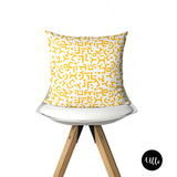 Yellow Tribal Boho Pillow Cover. Mudcloth Yellow Pillow Cover, Yellow Floral Flower Print Pillow, Tribal Boho Decorative Pillow, Yellow and White Floral Mudcloth Kuba Cloth Pillow Cover, Yellow Tribal Boho Pillow, Yellow Decorative Pillow, Flower Pillow, Hand drawn Art, ulli, ullihome, buy black, black owned, throw shams, living room decor, bedroom decor, office decor, bgm art, african art, african american art, melanin art, black queen art, melanin art, feminist art