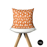 Orange African Fabric Tribal Boho Pillow Cover. Geometric Orange Pillow Cover, Orange Ankara Wax Print Print Pillow, Tribal Boho Kuba Decorative Pillow, Orange Mud cloth Pillow Cover, Orange Floral Flower Mix and Match Pillow, Orange Tribal Boho Pillow, Orange Kuba Cloth Pillow, Orange Kuba, ulli, ullihome, buy black, black owned, living room decor, bedroom decor, throw shams, bgm art, afro art, boho art, african art, african american art, boho art