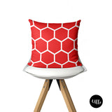 Red and White African Ankara Fabric Print Pillow cover, Red and White Tribal Bohemian Throw Pillow Cover, Red and White Hand drawn pattern Sofa Euro Sham, Red and white hexagon Cushion Cover, Stripped Decorative Pillow Sham, Red African Wax Accent Pillow, Circle Red, Red and White Pillow Cover, Red Ankara Fabric Throw Pillow, Red and White Tribal Sham, Red Geometric Pillow Sham, Red hexagon Accent Pillow, throw sham, ullihome, black owned, buy black, living room decor, bedroom decor, bgm art