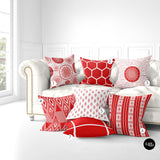Red and White African Ankara Fabric Print Pillow cover, Red and White Tribal Bohemian Throw Pillow Cover, Red and White Hand drawn pattern Sofa Euro Sham, Red and white hexagon Cushion Cover, Stripped Decorative Pillow Sham, Red African Wax Accent Pillow, Circle Red, Red and White Pillow Cover, Red Ankara Fabric Throw Pillow, Red and White Tribal Sham, Red Geometric Pillow Sham, Red hexagon Accent Pillow, throw sham, ullihome, black owned, buy black, living room decor, bedroom decor, bgm art