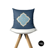 Emerald Green, Blue, Yellow and Beige Tribal Boho Pillow Cover, Faux Embroidery Pillow Cover, African embroidery Throw Pillow, African fabric Pillow, Adire Fabric Pillow, ulli, ullihome, buy black, black owned, melanin art, black girl magic art, bgm art, woman art, african art, african american art, feminist art, throw sham, pillow cover, living room decor, bedroom decor, office decor