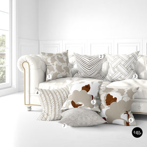 African Wax Print Pillows, Ankara Print Throw Pillow, Beige and White Mix and Match Pillows, Woman Girl Art, Black Power Art, Black Woman Art, bgm art, melanin art, woman art, ulli, ullihome, living room decor, bedroom decor, office deor, black owned, buy black