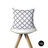 African Wax Print Decorative Pillow Cover, Ankara Fabric Cushion Cover, Blue and White Decorative Cushion, African Fabric, Blue and White Geometric Pillow, Floral Blue Pillow, ulli, ullihome, buy black, black owned, bgm art, woman art, african american art, african art, living room decor, bedroom decor, office decor