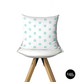 Turquoise African Wax Print Decorative Cushion Pillow Cover, Geometric Chevron Pattern Pillow Cover, Blue and White Aqua Decorative Cushions, Boho Tribal Pillow Throws, throw shams, pillow cover, living room decor, office decor, bedroom decor, bgm art, woman art, buy black, black owned, ulli, ullihome, melanin art, black girl magic