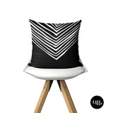 Black and White African Fabric cloth Decorative Cushion Pillow Cover, Geometric Checked Cushion Cover Euro Sham, Black and White Hand-drawn Decorative Cushion, Boho Tribal Pillow Throws, ulli, ullihome, african art, buy black, black owned, african american art, woman art, black woman art, bgm art, bedroom decor, living room decor