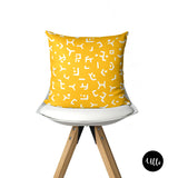 Yellow Tribal Boho Pillow Cover. Mudcloth Yellow Pillow Cover, Yellow Floral Flower Print Pillow, Tribal Boho Decorative Pillow, Yellow and White Floral Mudcloth Kuba Cloth Pillow Cover, Yellow Tribal Boho Pillow, Yellow Decorative Pillow, Flower Pillow, Hand drawn Art, ulli, ullihome, buy black, black owned, throw shams, living room decor, bedroom decor, office decor, bgm art, african art, african american art, melanin art, black queen art, melanin art, feminist art