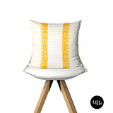 Yellow African Fabric Tribal Boho Pillow Cover. Geometric Yellow Pillow Cover, Yellow Ankara Wax Print Print Pillow, Tribal Boho Decorative Pillow, ulli, ullihome, buy black, black owned, living room decor, bedroom decor, office decor, bgm art, african art, melanin art, woman art, feminist art