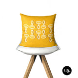 Yellow African Fabric Tribal Boho Pillow Cover. Geometric Yellow Pillow Cover, Yellow Ankara Wax Print Print Pillow, Tribal Boho Decorative Pillow, ulli, ullihome, buy black, black owned, living room decor, bedroom decor, office decor, bgm art, african art, melanin art, woman art, feminist art